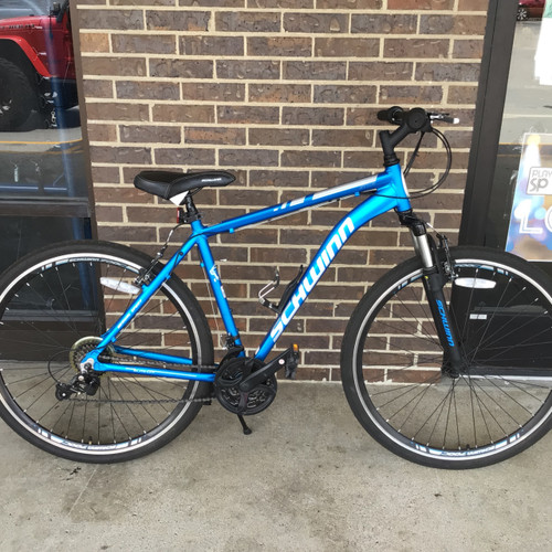 Vist Large View of Product Image Which is Used Schwinn GTX3 LG MENS HYBRID Hybrid/City Bike Mens Royal Blue 56-58cm - LG Frame
