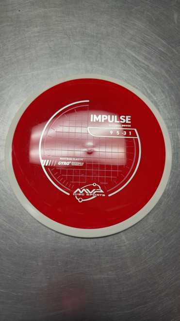 Vist Large View of Product Image Which is Used MVP IMPULSE Disc Golf Driver Red
