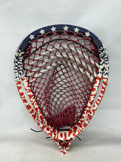 Vist Large View of Product Image Which is Used Warrior USA Mens Goalie Head White/Red/Navy