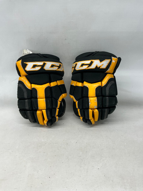 Vist Large View of Product Image Which is Used CCM CLASSIC PRO Senior Elbow Pads White/Black/Yellow SM