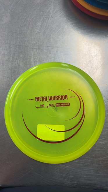 Vist Large View of Product Image Which is Used Innova METAL WARRIOR MD3 Disc Golf Mid Range Optic Yellow