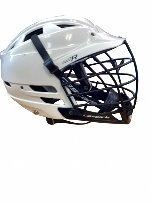 Vist Large View of Product Image Which is Used Cascade CPVR Lacrosse Helmet White S/M
