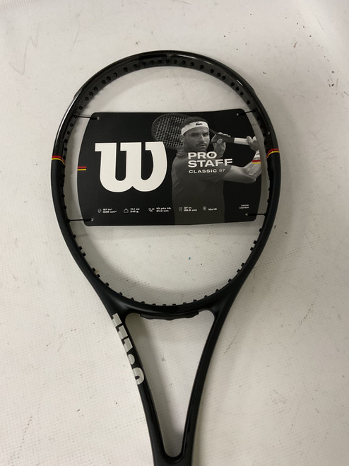 Vist Large View of Product Image Which is Used Wilson PRO STAFF 97 Adult Tennis Racquet Black 4 3/8"