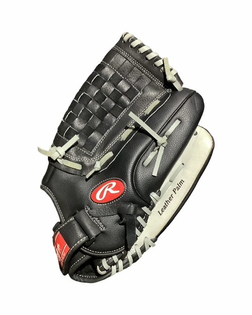 Vist Large View of Product Image Which is Used Rawlings RSB BB/SB Glove RH Throw Black 13"
