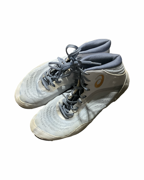 Vist Large View of Product Image Which is Used Asics Wrestling Shoes Royal Blue Senior 8