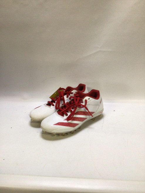 Vist Large View of Product Image Which is Used Adidas ADIZERO BB/SB Cleats Cardinal And White Junior 05