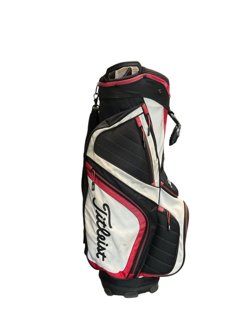 Vist Large View of Product Image Which is Used Titleist CART BAG 14 CAVITY Mens Cart Bag White/Black/Red