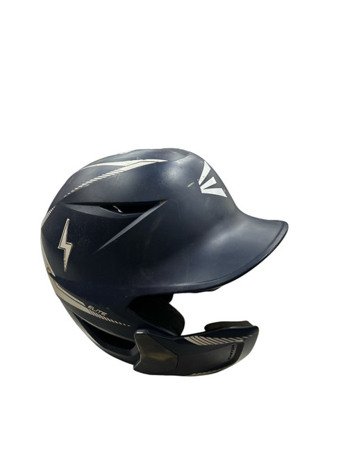 Vist Large View of Product Image Which is Used Easton ELITE MAX 6 5/8 - 7 1/4 W/JAW Batting Helmet No Mask Navy Blue One Size