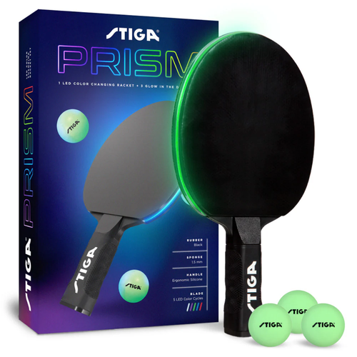 Vist Large View of Product Image Which is New Stiga Prism LED Ping Pong Paddle Set