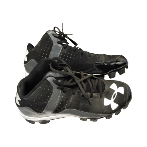 Vist Large View of Product Image Which is Used Under Armour AUTHENTIC BB/SB Cleats Black Senior 10