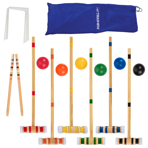 Vist Large View of Product Image Which is New Triumph 6-Player Croquet Set
