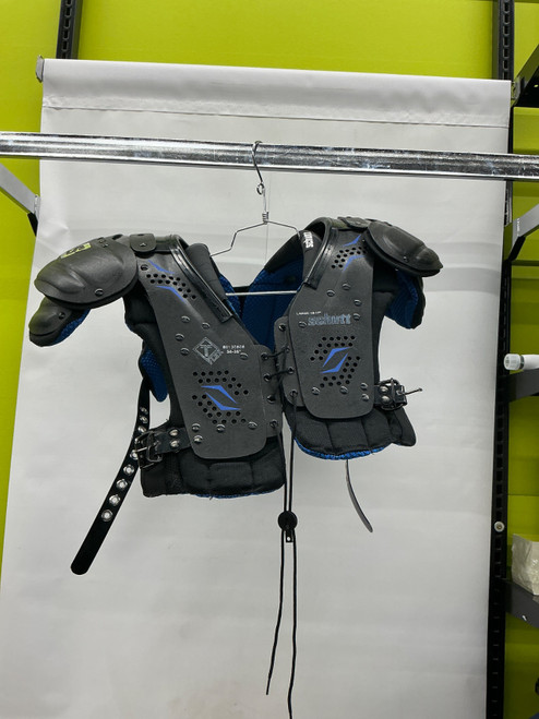 Vist Large View of Product Image Which is Used Schutt T FELX FB Shoulder Pads Black LG