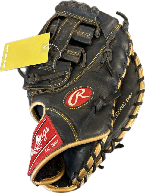 Vist Large View of Product Image Which is Used Rawlings R9 Baseball First Base RH Throw Black 12"