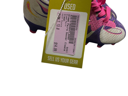 Vist Large View of Product Image Which is Used Dream Pairs Soccer Cleats Purple Youth 13.0