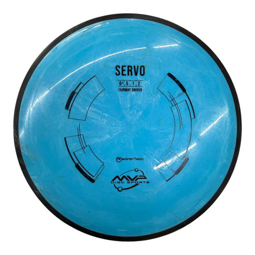 Vist Large View of Product Image Which is Used MVP NEUTRON SERVO Disc Golf Driver Carolina Blue 175g
