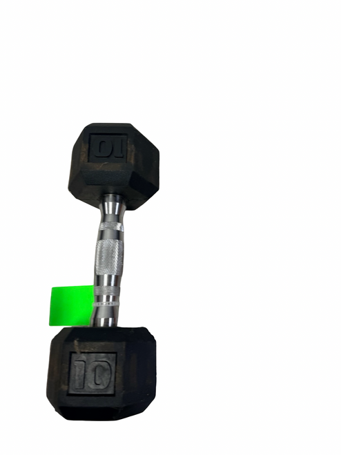 Vist Large View of Product Image Which is Used Rubber Hex Dumbbell (Each) 10 lb
