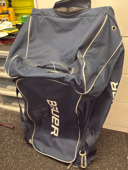 Vist Large View of Product Image Which is Used Bauer Sr Hockey Wheeled Navy Blue