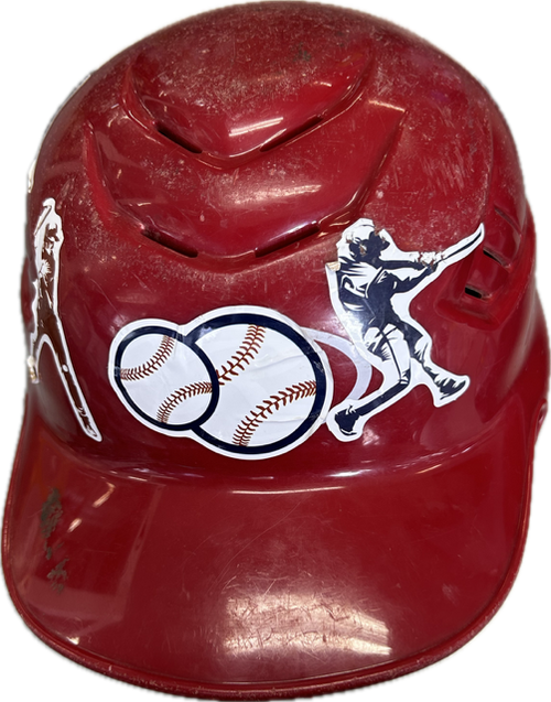 Vist Large View of Product Image Which is Used Rawlings RED Batting Helmet w/Mask Red One Size