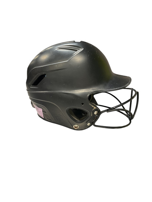 Vist Large View of Product Image Which is Used Adidas SOFTBALL HELMET Batting Helmet w/Mask Black One Size