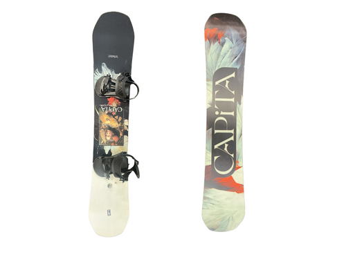 Vist Large View of Product Image Which is Used Capita BIRDS OF A FEATHER Mens Board/Bindings Black And White 157 cm