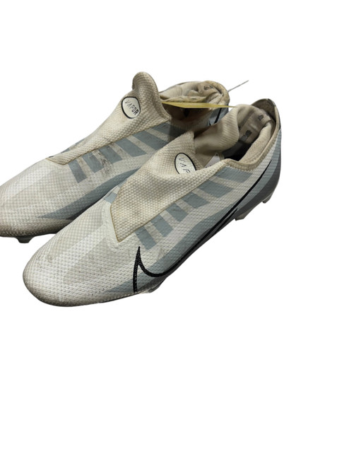 Vist Large View of Product Image Which is Used Nike Adult FB Cleats White And Silver Senior 11