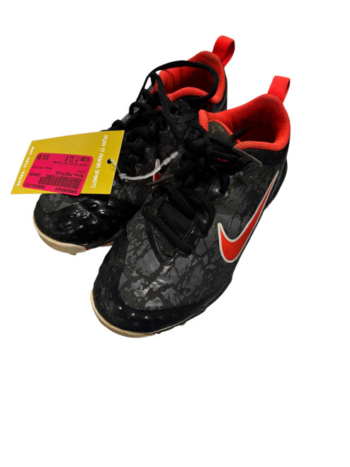 Vist Large View of Product Image Which is Used Nike FASTFLEX BB/SB Cleats Black And Orange Youth 13.0