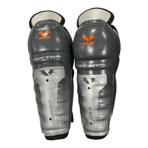 Vist Large View of Product Image Which is Used CCM VECTOR 10.0 Youth Shin Guards Grey 8"