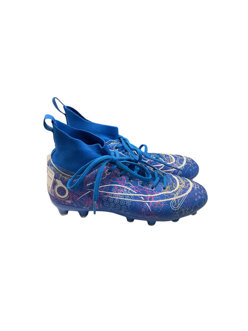 Vist Large View of Product Image Which is Used Soccer Cleats Royal Blue Junior 03.5