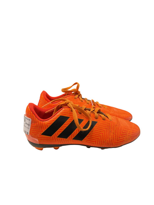 Vist Large View of Product Image Which is Used Adidas NEMEN-N SZ 3 Soccer Cleats Black And Orange Junior 03