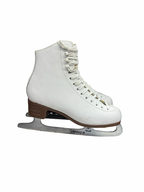 Vist Large View of Product Image Which is Used Jackson MYSTIQUE WomensFigure Skate White Senior 6.5