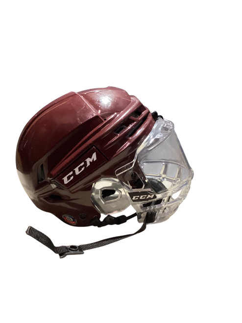 Vist Large View of Product Image Which is Used CCM TACKS 910 Helmet Full Visor Combo Maroon SM