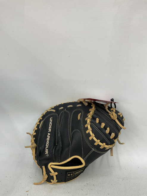 Vist Large View of Product Image Which is Used Under Armour UACM 101Y BB/SB Catchers RH Throw Black 28"