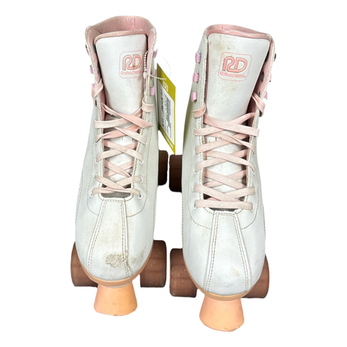 Vist Large View of Product Image Which is Used RollerDerby PIXIE Senior Pink Roller Quad Skates Adjustable