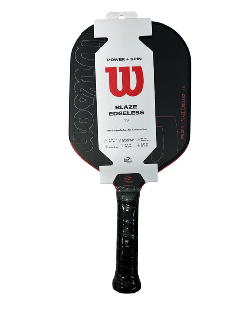 Vist Large View of Product Image Which is New  Wilson BLAZE EDGELESS 13 Pickleball Racquet Black And Red