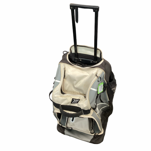 Vist Large View of Product Image Which is Used Marucci CATCHERS WHEELED BACKPACK BB/SB Player Wheeled Bag White