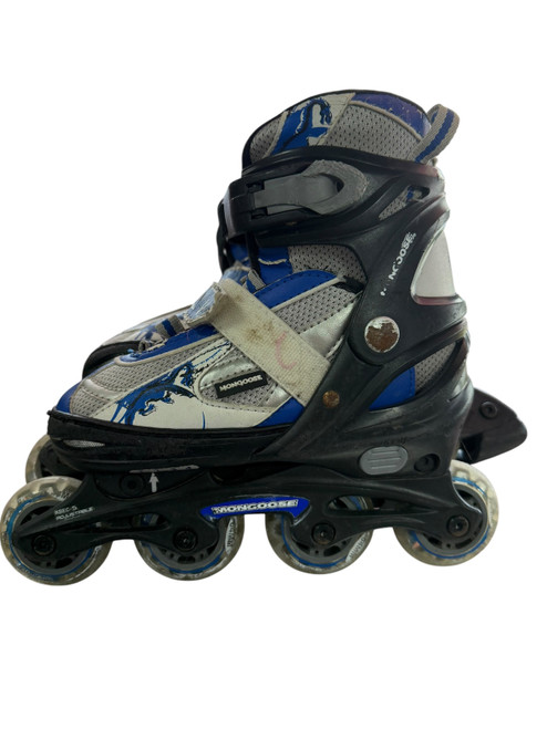Vist Large View of Product Image Which is Used Mongoose ADJ 1-4 Junior Rec Fitness Skates Royal Blue Adjustable