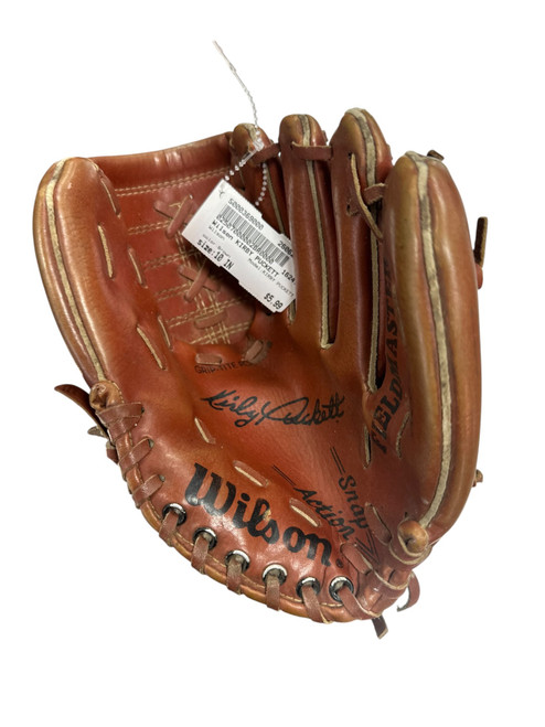 Vist Large View of Product Image Which is Used Wilson KIRBY PUCKETT BB/SB Glove T-ball Brown 10"