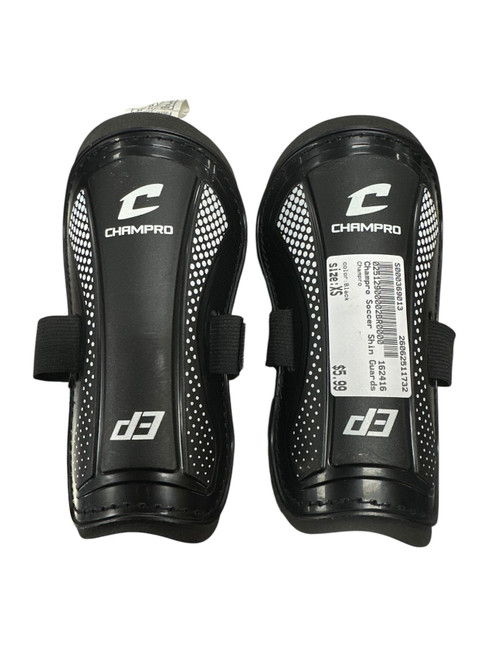 Vist Large View of Product Image Which is Used Champro Soccer Shin Guards Youth Black XS