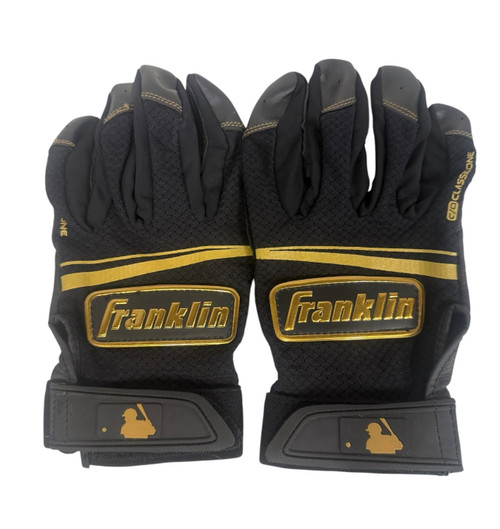 Vist Large View of Product Image Which is Used Franklin BB/SB Batting Gloves Black SM