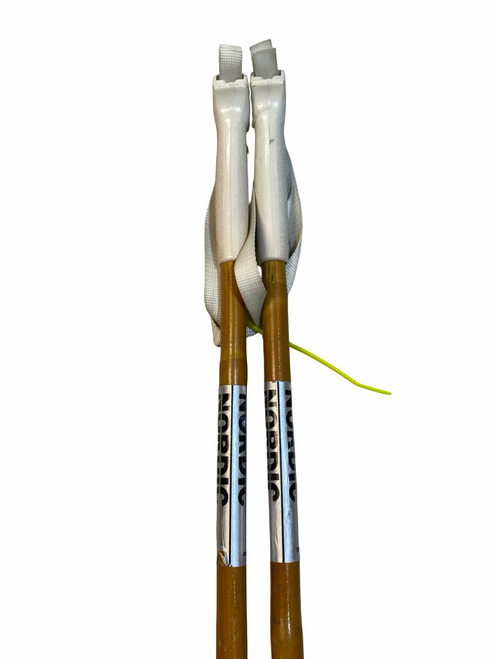 Vist Large View of Product Image Which is Used Nordica NORDICA SKI POLES BAMBOO Mens XC Ski Poles Brown 135 cm / 54 in