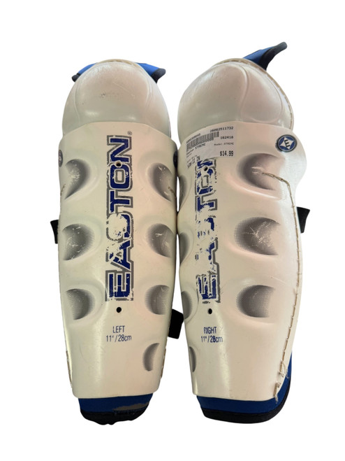 Vist Large View of Product Image Which is Used Easton XTREME Junior Shin Guards White 11"
