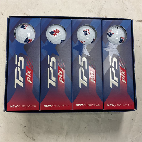 Vist Large View of Product Image Which is Used Taylormade TP5 PIX USA 12 Pack - Golf Balls