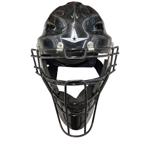 Vist Large View of Product Image Which is Used All-Star MVP2310 YTH Catchers Helmet w/Mask Black SM