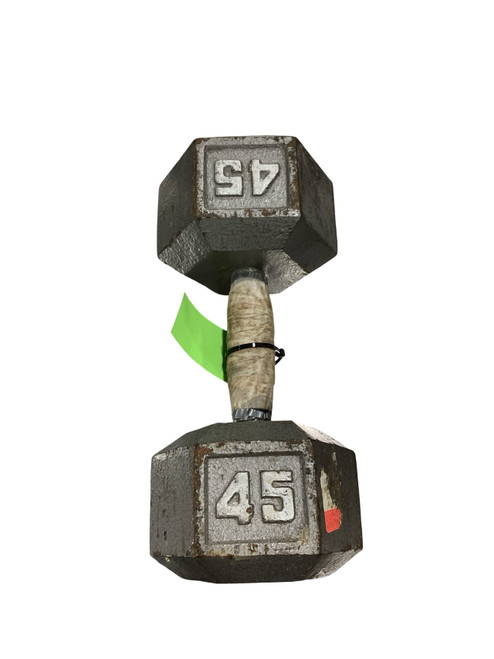 Vist Large View of Product Image Which is Used Hex Dumbbell (Each) 45 lb