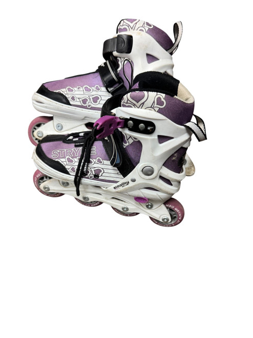 Vist Large View of Product Image Which is Used RollerDerby SZ 2-5 Junior Roller Quad Skates Purple Junior 02