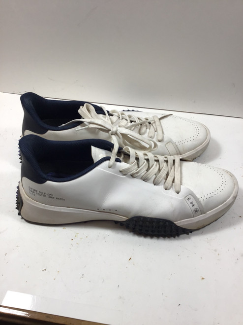 Vist Large View of Product Image Which is Used Mens Golf Shoes White And Navy Blue Senior 11