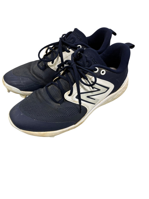 Vist Large View of Product Image Which is Used New Balance FRESH FOAM 3000 V6 BB/SB Cleats Navy And White Senior 10