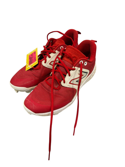 Vist Large View of Product Image Which is Used New Balance FRESH FOAM 3000 V6 BB/SB Cleats Red And White Senior 10