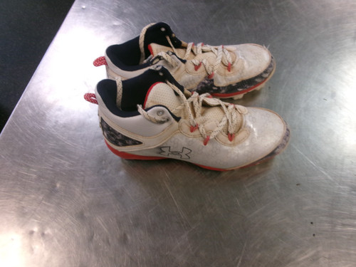 Vist Large View of Product Image Which is Used Under Armour BH BB/SB Cleats White Youth 06.0
