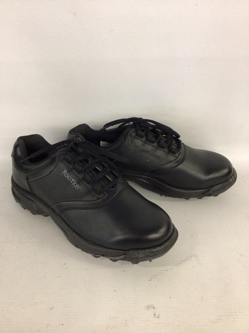 Vist Large View of Product Image Which is Used Foot Joy Mens Golf Shoes Black Senior 8.5